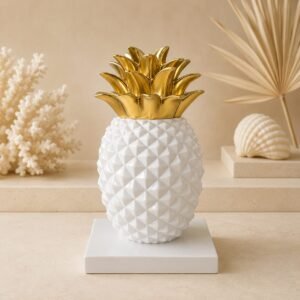 Weiße Goldene Ananas-Buchstützen